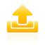 yellow, outbox Black icon