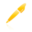 Pen, yellow Black icon