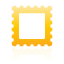 Stamp, yellow Black icon
