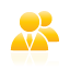 yellow, Users Black icon
