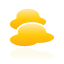 yellow, Clouds, weather Black icon