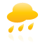 weather, Rain, yellow Icon