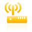 wireless, yellow, router Icon
