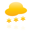 weather, yellow, Snow Black icon