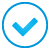 Blue, Basic, Check, button Icon