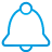 Blue, bell, Basic Icon