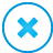 cross, button, Blue, Basic DodgerBlue icon