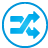 Blue, Basic, shuffle, button DeepSkyBlue icon