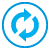 Synchronize, Basic, Blue, button Icon