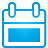 Calendar, Basic, Blue Icon