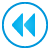 rew, Basic, Blue, button Icon