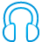 Headphone, Blue, Basic Icon