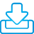 Blue, inbox, Basic Icon