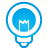 Blue, bulb, Basic, light Icon