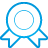 Blue, medal, Basic Icon