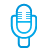 Microphone, Blue, Basic Black icon