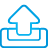 outbox, Basic, Blue Icon