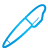 Pen, Basic, Blue Icon