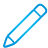 Basic, Blue, pencil Black icon