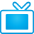 television, Basic, Blue DeepSkyBlue icon