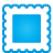 Stamp, Basic, Blue Icon