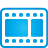 video, Blue, Basic Icon