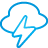 Blue, weather, Basic, thunder Icon