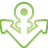 Basic, Anchor, green Black icon