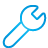 Basic, Blue, Wrench Black icon