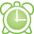 Alarm, Basic, green, Clock Icon
