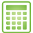 Basic, green, calculator YellowGreen icon