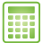 Basic, green, calculator Icon