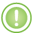 Basic, exclamation, frame, green, Circle Icon