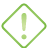 Basic, diamond, green, exclamation Icon