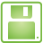 Disk, green, Floppy, Basic Icon