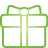 gift, Basic, green Icon