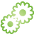 green, Basic, gears Icon