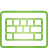 Basic, Keyboard, green Icon