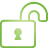 Unlock, Basic, green, Lock Icon