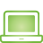 green, Laptop, Basic Icon