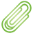 Basic, paper, green, Clip Black icon