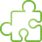 Basic, Puzzle, green Icon