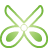 scissors, green, Basic Icon