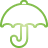 Basic, green, Umbrella Black icon