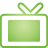 Basic, television, green Icon