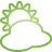 green, Cloudy, weather, Basic YellowGreen icon