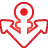 Basic, red, Anchor Icon