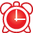 Clock, Basic, red, Alarm Icon