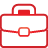 Briefcase, Basic, red Icon