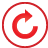 Cw, red, button, rotate, Basic Icon